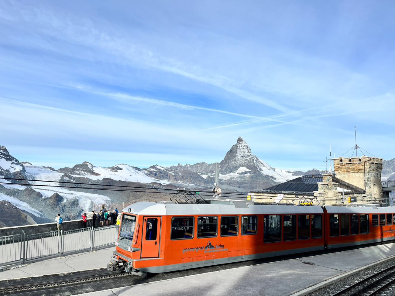 氷河を滑る フルグ氷河上を滑る：サンモリッツとツェルマットでスキー(2010年冬)