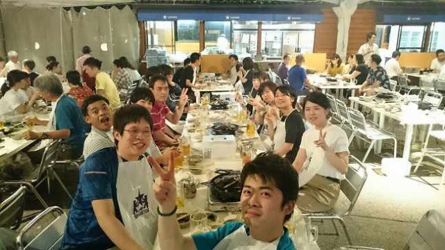 前期打ち上げ&謝先生、孫君、宋さん三人の歓迎会
