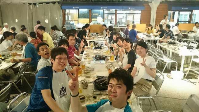 前期打ち上げ&謝先生、孫君、宋さん三人の歓迎会